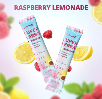 ZOOONE Super Yerba Mate tea Instant Powder30 Packets- Raspberry Lemonade FlavorServings Clean Energy & Focus Boost Brain FogBuster Gut Support, Antioxidants